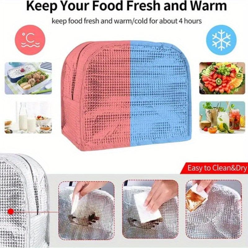 Stylish Nylon Insulated Lunch Bag for Work School Travel