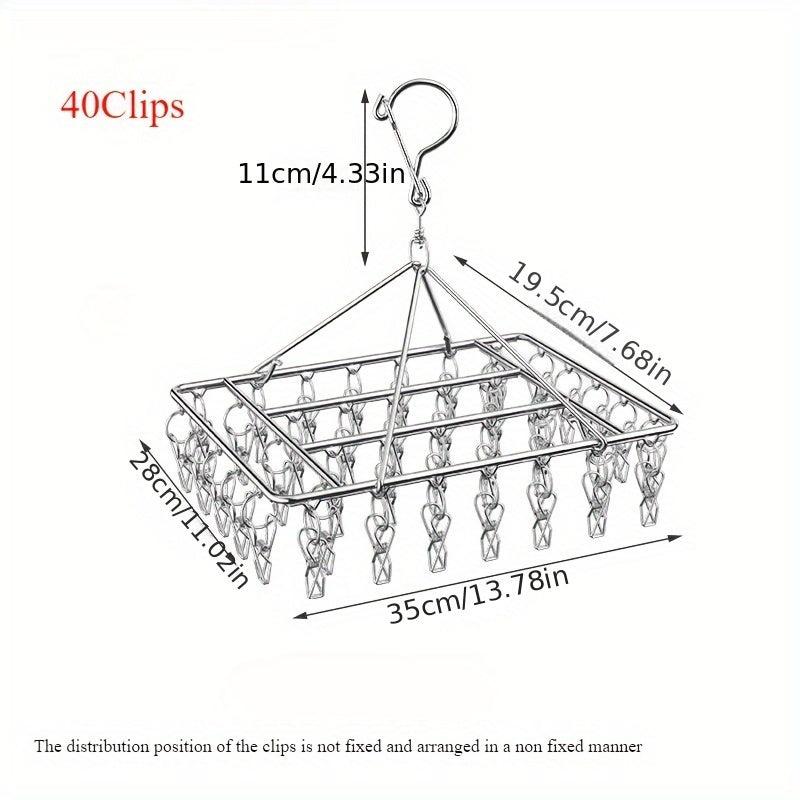 Wind-Resistant Clip Drying Racks for Laundry Storage in Small Spaces