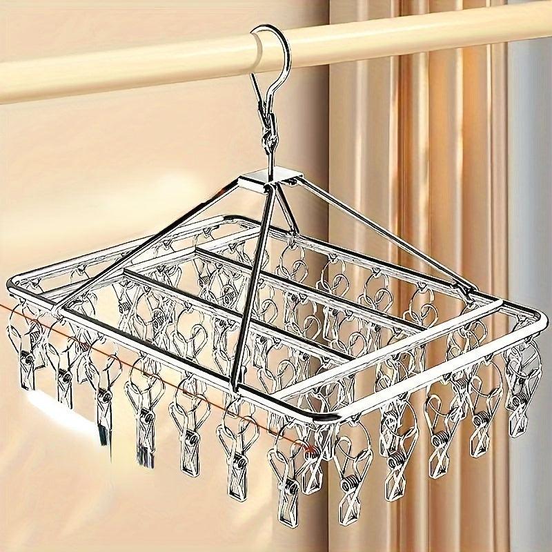 Wind-Resistant Clip Drying Racks for Laundry Storage in Small Spaces