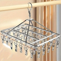 Wind-Resistant Clip Drying Racks for Laundry Storage in Small Spaces