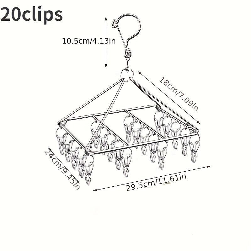Wind-Resistant Clip Drying Racks for Laundry Storage in Small Spaces
