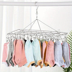 Wind-Resistant Clip Drying Racks for Laundry Storage in Small Spaces