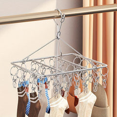 Wind-Resistant Clip Drying Racks for Laundry Storage in Small Spaces