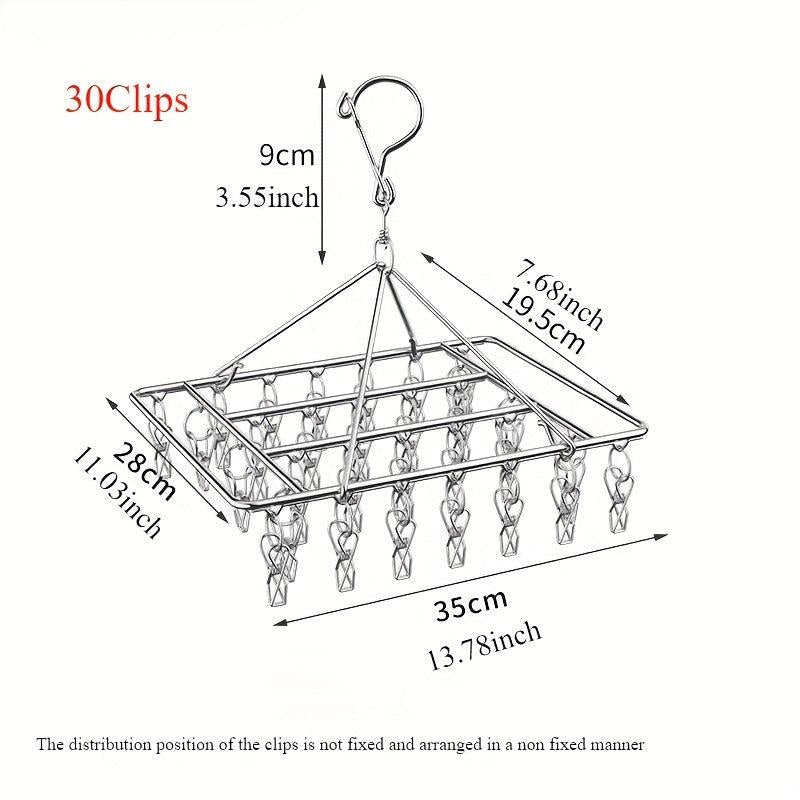 Wind-Resistant Clip Drying Racks for Laundry Storage in Small Spaces