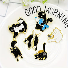 Puss In Boots Cartoon Enamel Brooch