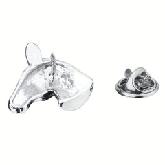 Vintage Horse Head Brooch Jewelry Suit Pin Collar Pin for Men