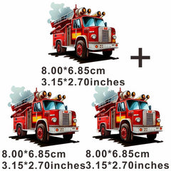 Fire Truck Hand-painted Painting Ink Hot Stamping Ironing Hot Transfer
