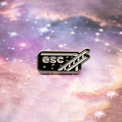 Computer ESC Exit Button Brooch
