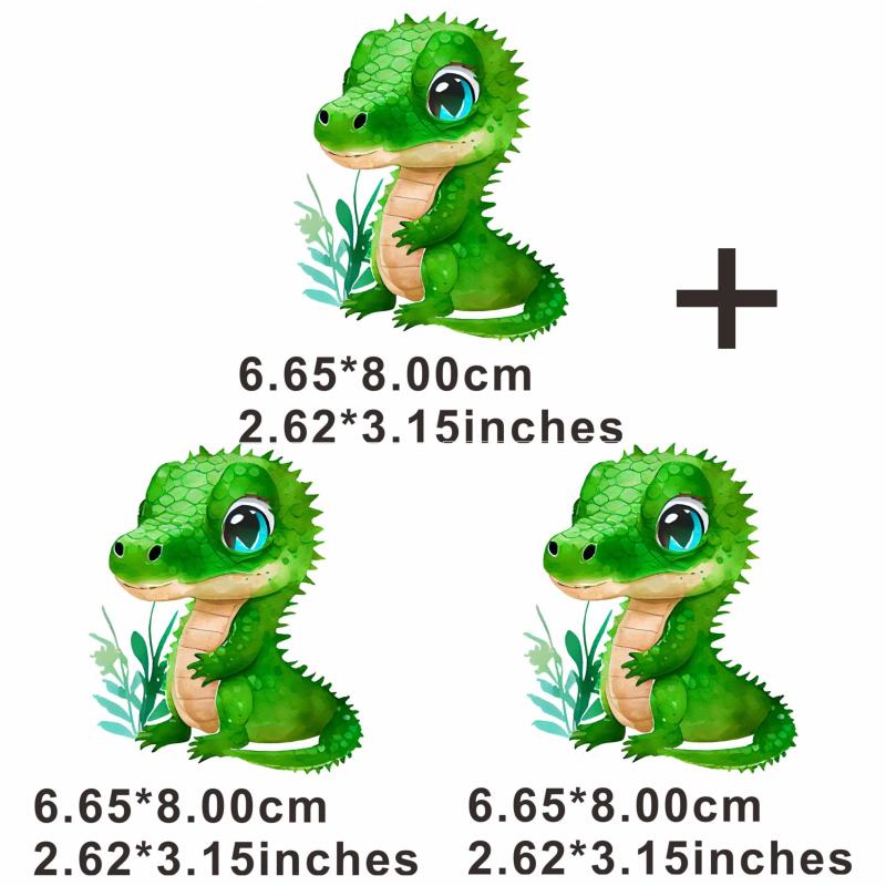 Dinosaur Heat Transfer Film for Clothing Bags Pillows - Men's Decorative Patch