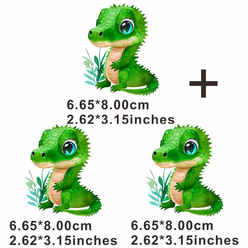 Dinosaur Heat Transfer Film for Clothing Bags Pillows - Men's Decorative Patch