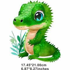 Dinosaur Heat Transfer Film for Clothing Bags Pillows - Men's Decorative Patch