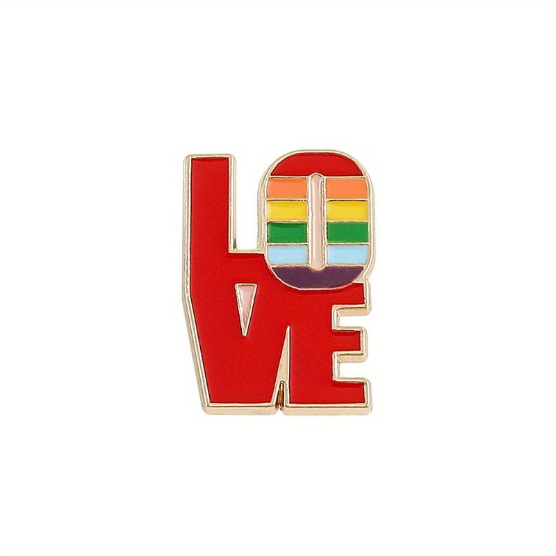 Colorful Rainbow Enamel Pin for Men Love Flag Brooch Holiday Gift