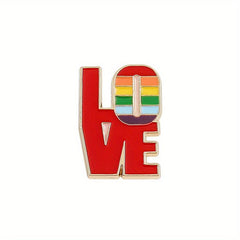 Colorful Rainbow Enamel Pin for Men Love Flag Brooch Holiday Gift