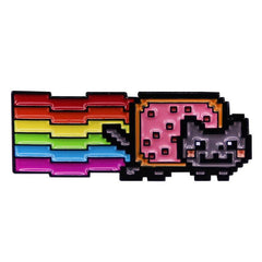 Cat Rainbow Pop Tart Enamel Brooch Pins For Men Metal Badges