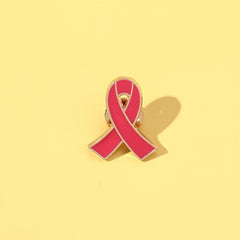 Red Ribbon Lapel Brooch HIV AIDS Prevention Pin