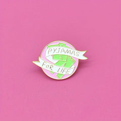 Green Pants Ribbon Pattern Brooch