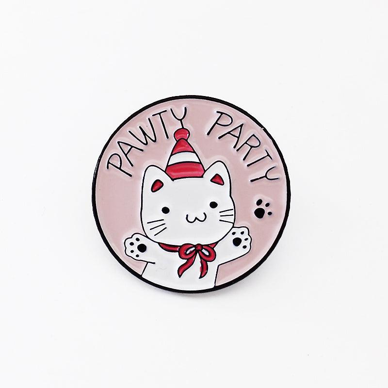 Cartoon Cat And Dog Club Brooch For Men