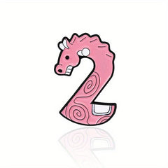 Arabic Numerals Animal Mountain Digital Badge Dripping Oil Brooch