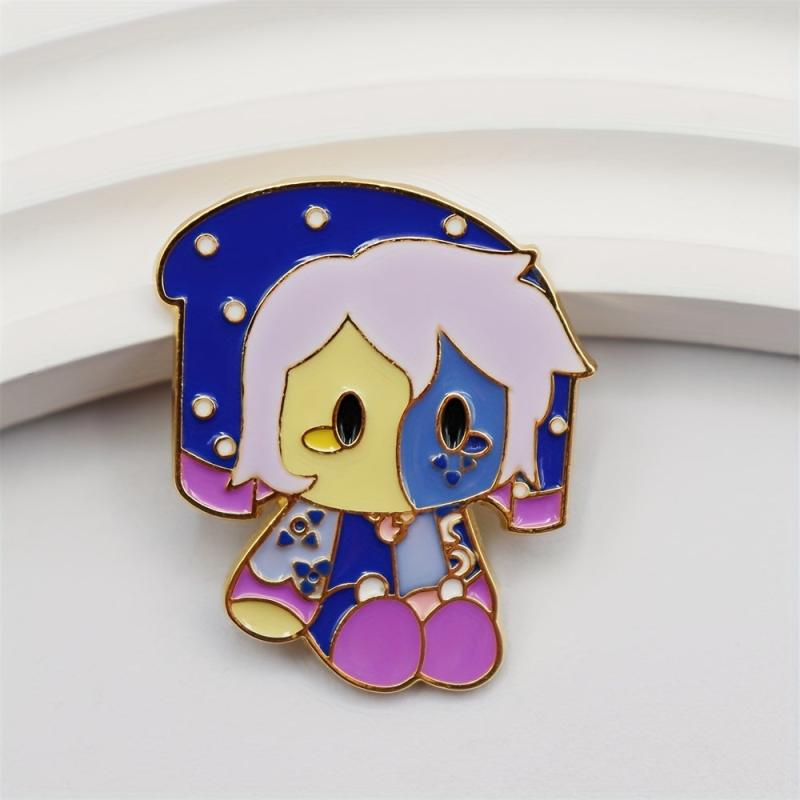 Anime Clown Metal Pin For Men Creative Cartoon Brooch For Men Bag