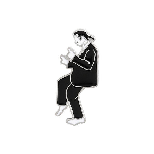 Dancing Girl Boy Brooch Enamel Pin Backpacks Jackets Hats Scarves Pants