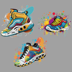 3pcs Set Shoes HTV Vinyl Iron-On Transfer Decals