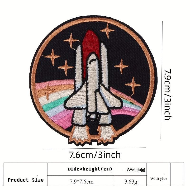 4pcs Cartoon Planet Embroidered Patch Stickers Clothes Pants Hat Cloth Stickers