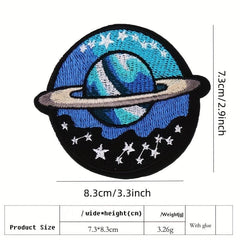 4pcs Cartoon Planet Embroidered Patch Stickers Clothes Pants Hat Cloth Stickers
