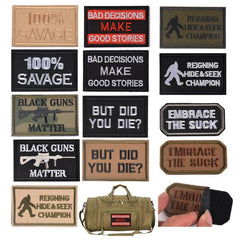 JCARP 2pcs Hook&Loop Embroidered Patches Tactical Badges For Men