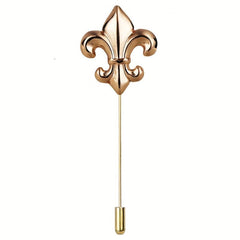 Vintage Military Style Flower Brooch Long Pin for Men