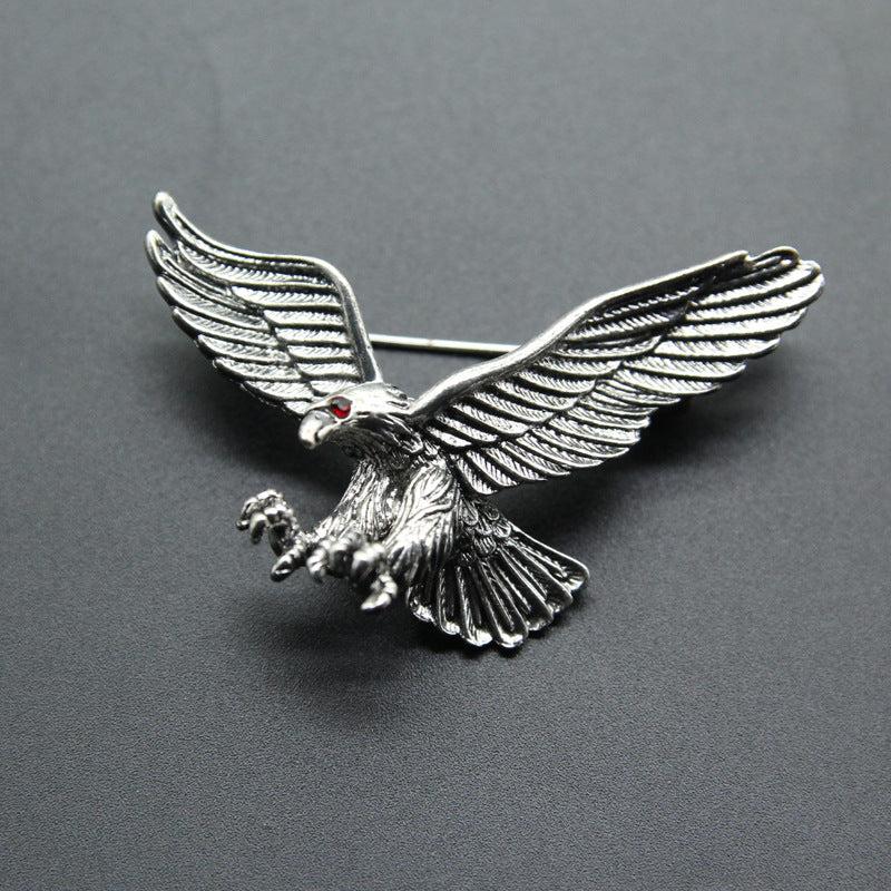 Men's Flying Eagle Brooches 3 Colors Animal Pins