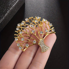 High Zircon Tree Of Life Brooch Men Women Blessing Lucky Jewelry Gift