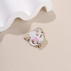 Dragon & Flower Brooch Backpack Clothing Badge Men's Brooch