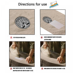 2pcs Tree Of Life Iron On Patches Sew On Embroidered Applique DIY Crafts