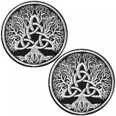 2pcs Tree Of Life Iron On Patches Sew On Embroidered Applique DIY Crafts