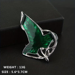Leaf Shape Alloy Brooch Chest Flower Pin For Men