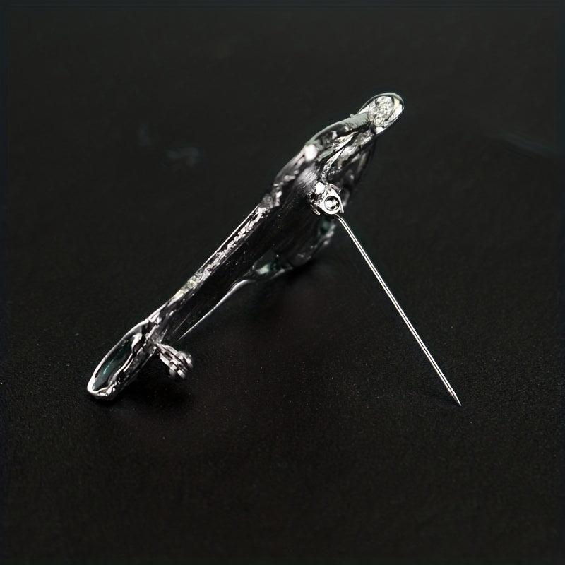 Leaf Shape Alloy Brooch Chest Flower Pin For Men
