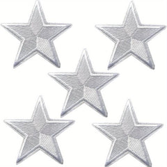 5pcs Stars Iron On Patches Sew On Embroidered Applique Repair Patch DIY Crafts