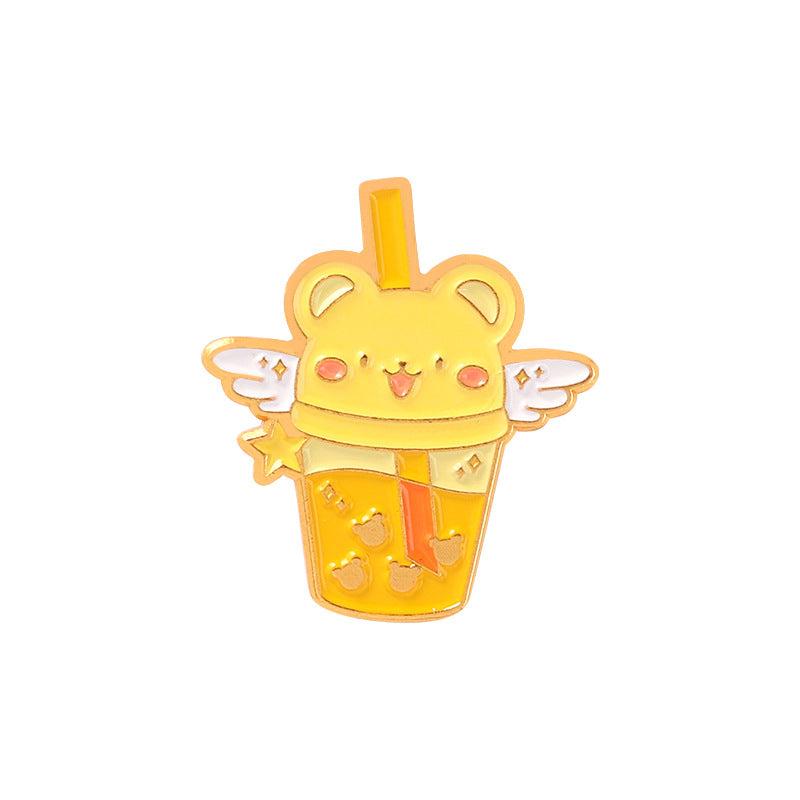 Rabbit Flavor Pearl Milk Tea Brooch
