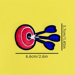 7 Pcs Cartoon Embroidery Patches For Men - Iron/Sew On Backing - Small Size