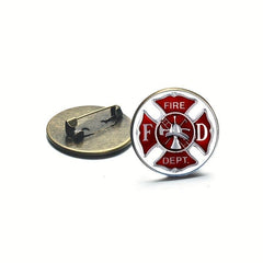 Firefighter Gift Set Brooch And Tie Clip
