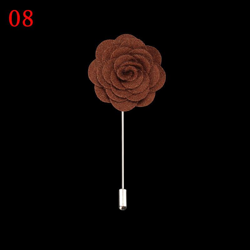 Chest Flower Two Tone Collar Suit Brooch Wedding Pin