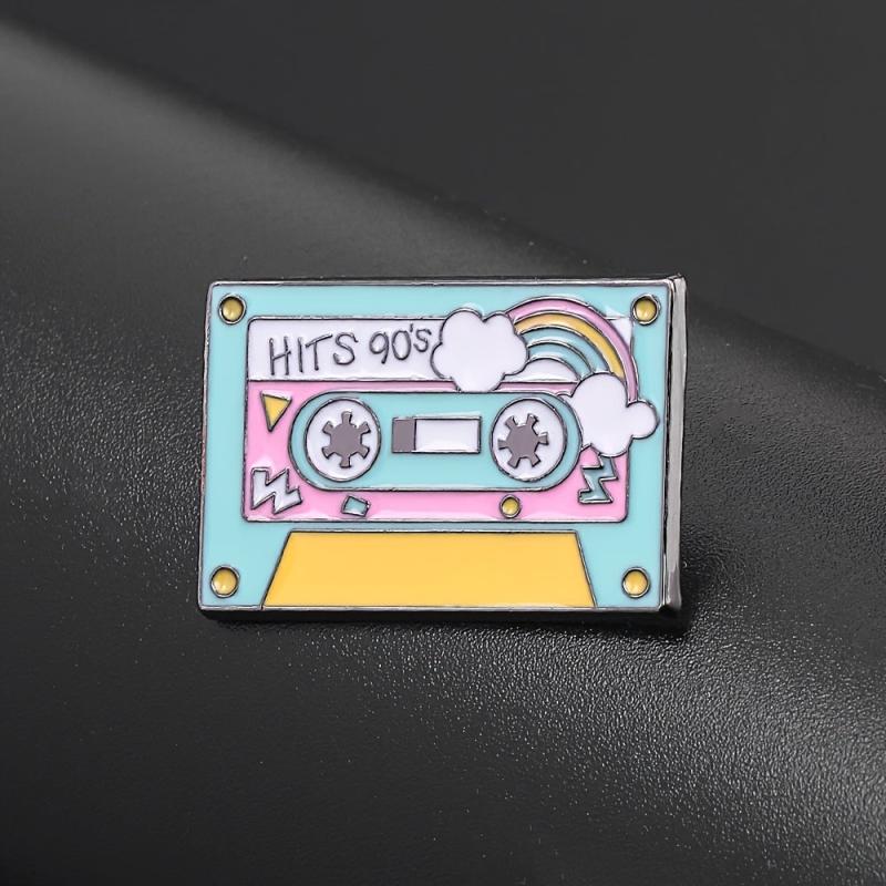 Personality Cartoon Cassette Tape Enamel Brooch Pin Jewelry