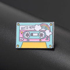 Personality Cartoon Cassette Tape Enamel Brooch Pin Jewelry