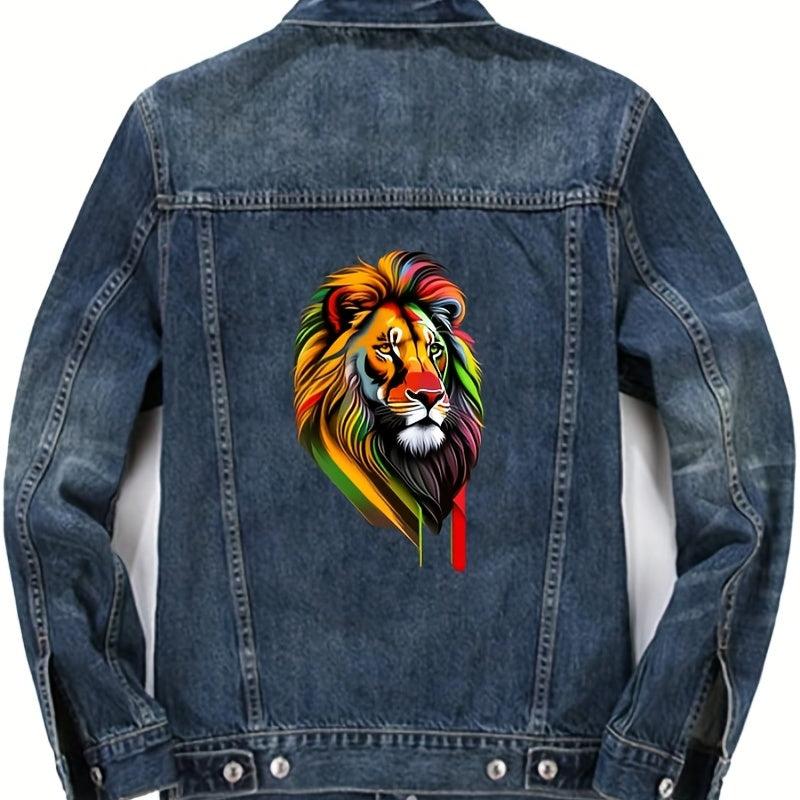 Colorful Lion Iron On Sublimation Stickers Heat Press Decals