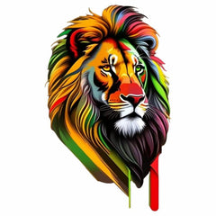 Colorful Lion Iron On Sublimation Stickers Heat Press Decals