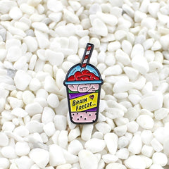 Brain Freeze Intestine Pearl Milk Tea Brooch