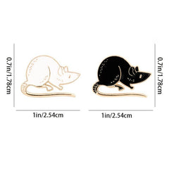 Mouse & Cheese Enamel Pin Set Lapel Pin For Clothes & Bag