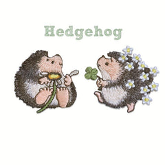2pcs Hedgehog Embroidered Patches Iron On Sew Applique Animal Clothing Jacket