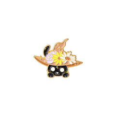 Dark Starry Sky Cat Brooch For Men