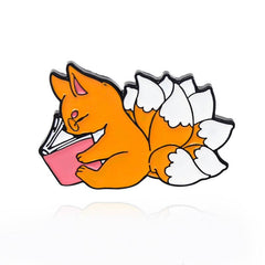Fox Pattern Brooch for Backpack Jeans